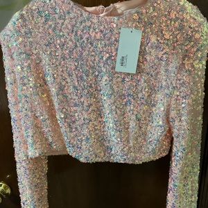 Sequin top size L